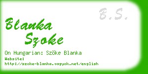 blanka szoke business card
